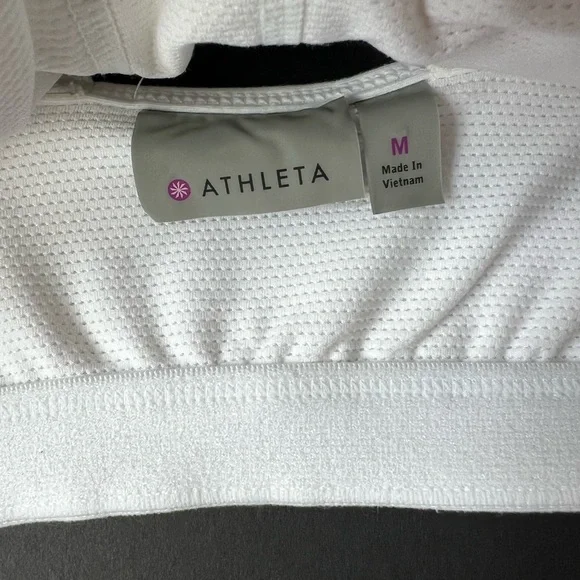 Athleta size medium white double strap, sports bra with removable cups EUC - Picture 4 of 6
